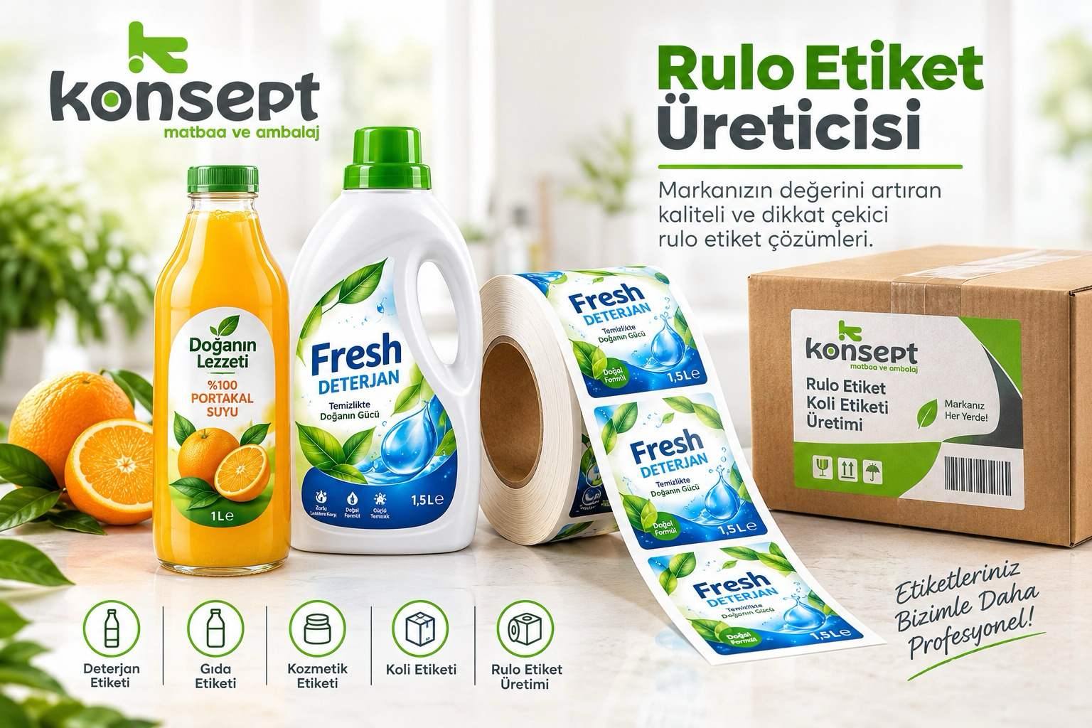 Konsept rulo etiket çözümleri